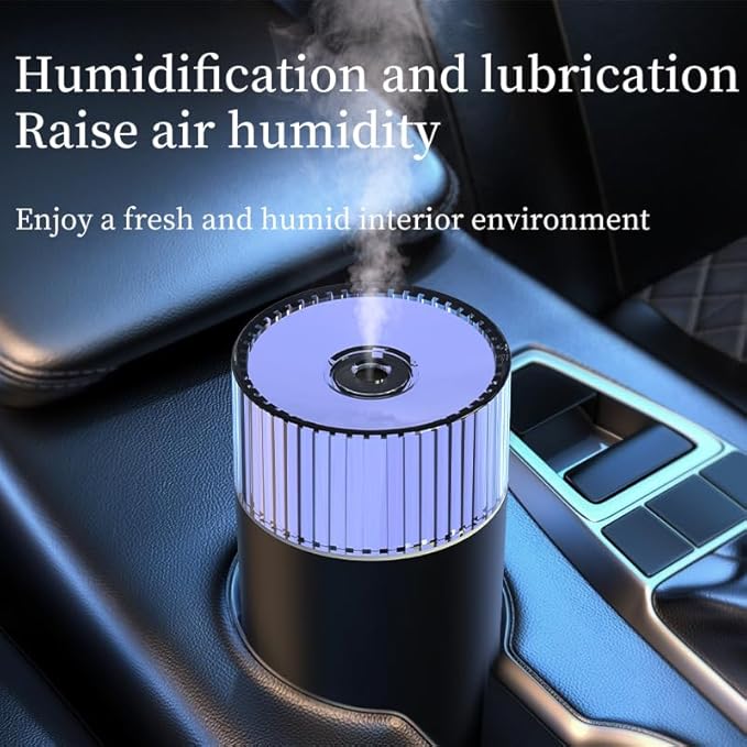 Portable Mini Humidifier, Colorful, Cool Mist, USB Powered. Perfect for Bedroom, Office & Car (T-White)