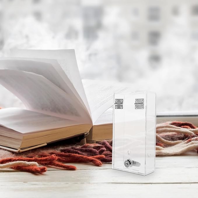 STOBOK Cell Phone Lock Box Mobile Phone Storage Box with 2 Keys Transparent Phone Locker Case Self-Control Smartphone Holder Portable Phone Time Lock Jail Box