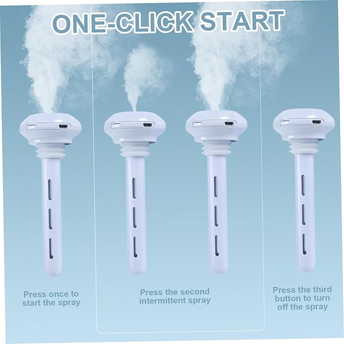 Portable Humidifiers for Travel, USB Mini Humidifier Fits Any Water Bottle or Cup Ultra Quiet Adjustable Cool Mist Personal Humidifier with Night Light, Décorations
