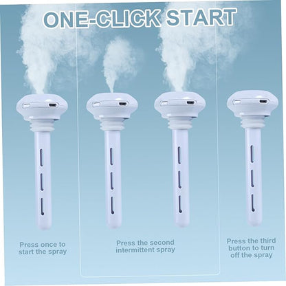 Portable Humidifiers for Travel, USB Mini Humidifier Fits Any Water Bottle or Cup Ultra Quiet Adjustable Cool Mist Personal Humidifier with Night Light, Décorations