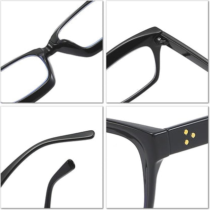 REAVEE 3 Pack Oprah Style Oversized Reading Glasses for Women Men Blue Light Blocking, Ladies Stylish RetroSquare Large Computer Readers (Black/Red/Pink Leopard 3.0x)