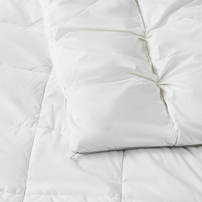 Calm&Relax Weighted Duvet Blanket: 2-in-1 Reversible Hybrid, Machine Washable with Cotton Fluffy Comforter & Heavy Side, 9-Layer Breathable for Hot Sleepers, Twin 15 lbs (48"x72")