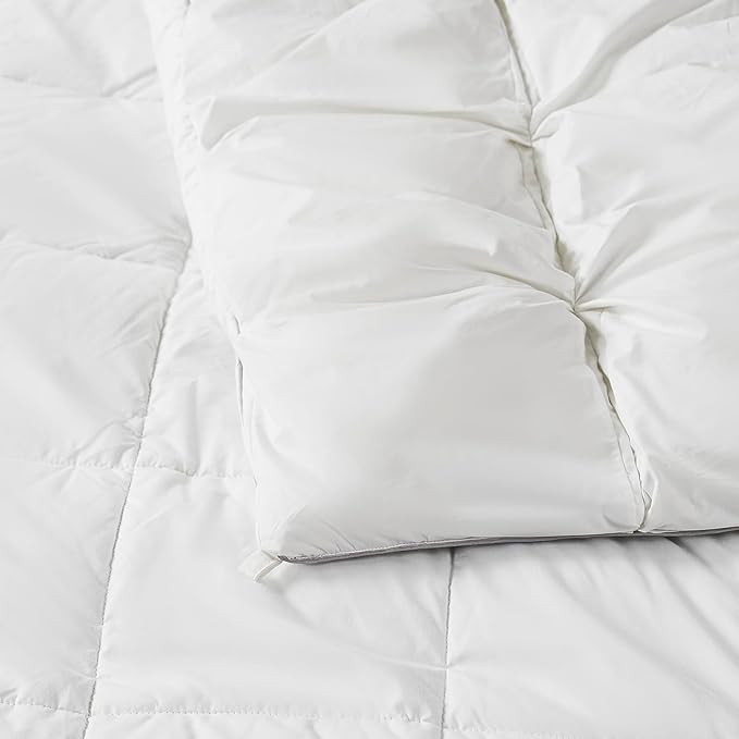 Calm&Relax Weighted Duvet Blanket: 2-in-1 Reversible Hybrid, Machine Washable with Cotton Fluffy Comforter & Heavy Side, 9-Layer Breathable for Hot Sleepers, Queen 20 lbs (60"x80")