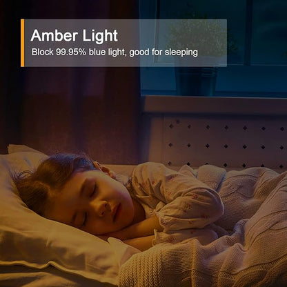 Lyridz Amber Night Light with Motion Sensor, Plug in LED Nightlights, 120LM Stepless Adjustable Brightness Ideal for Bathroom, Bedroom, Hallway, Stairs, Kids' Room, Nursery, Pet House, 2 Pack