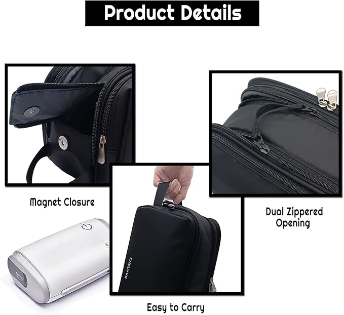 Portable CPAP Travel Bag Compatible with ResMed AirMini Machine and Accessories, CPAP Small Carrying Case Storage Bag for Home and Travel Use (Bag Only)