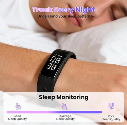 Vibrating Alarm Reminder Watch, 2026 Upgraded Silent Bracelet Wearable Wrist Alarm Clock for Step Counter, Vibration, Stopwatch Timer, 2-Set Alarm Clock Design for Deep Sleepers (Camouflage Pink)