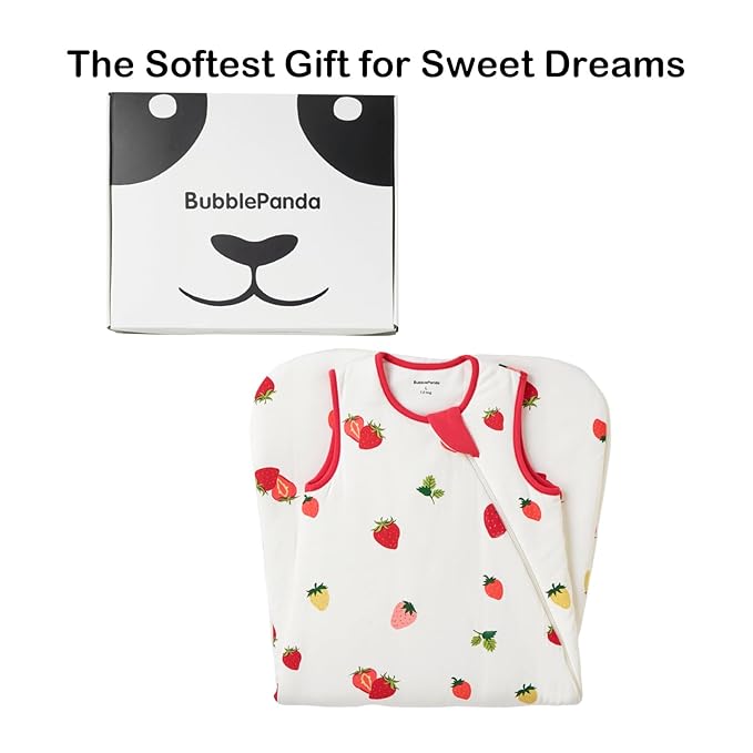 BubblePanda Rayon Made from Bamboo Sleep Sack 0-6 Months 1.0 Tog Soft Toddler Sleeping Sack 3-6 Months for Infant Newborn Babies 2-Way Zipper Baby Wearable Blanket 0-3 Months