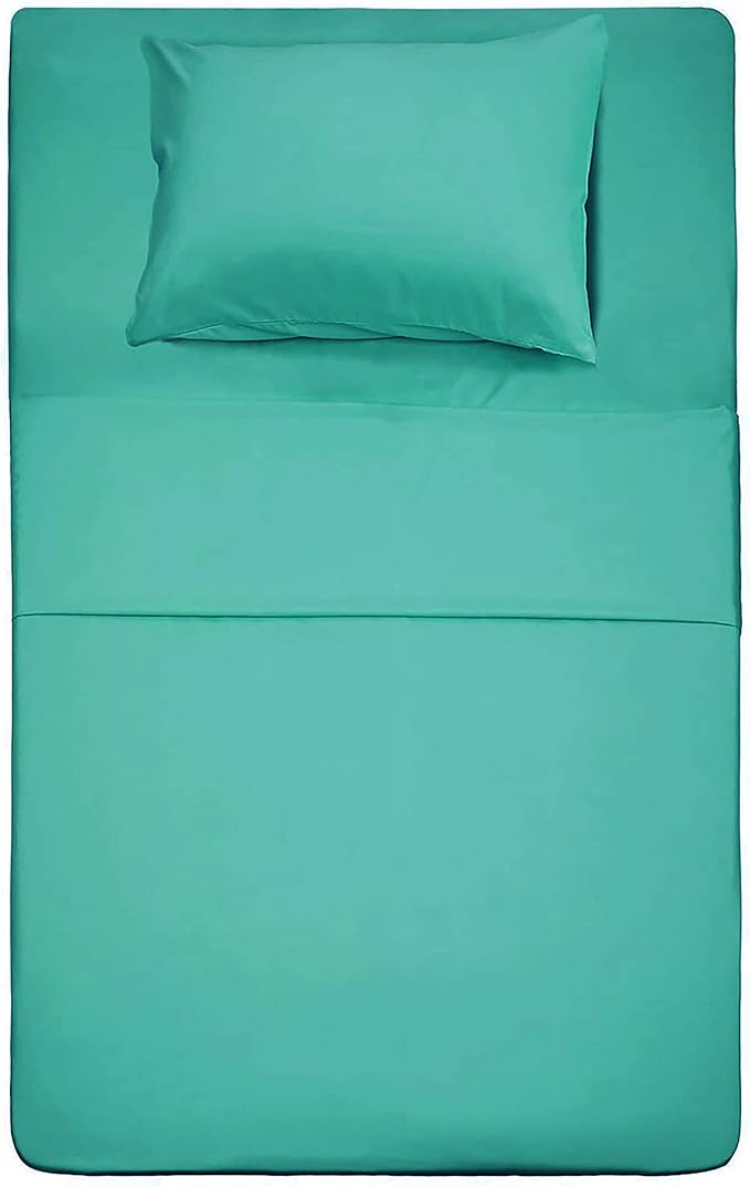 Best Season 3 Piece Bed Sheet Set (Twin Size Turquoise) 1 Flat Sheet,1 Fitted Sheet and 1 Pillow Cases,100% Brushed Microfiber 1800 Luxury Bedding,Deep Pockets,Extra Soft & Fade Resistant