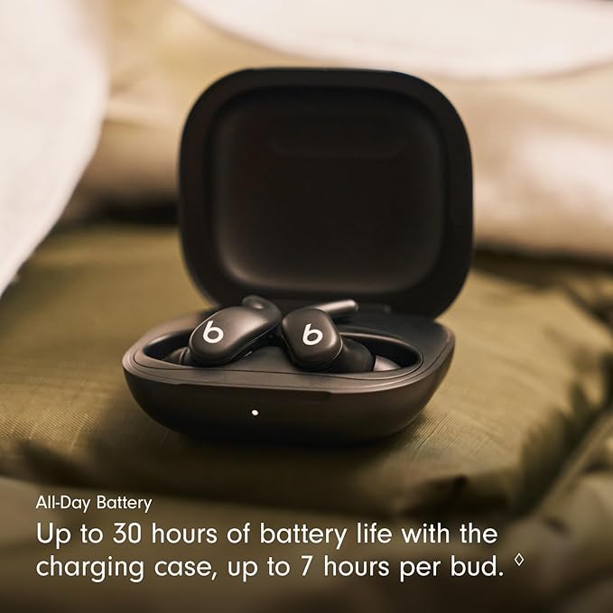 Beats - Powerbeats Fit - Wireless Noise-Cancelling Workout Earbuds with Ultimate Secure Fit with USB-C Charging Cable (1.5m) - Jet Black
