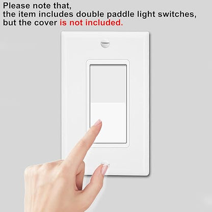 Greencycle Lights Switches Rocker,4Pack 15 Amp Single Pole Lights Switches White,SP Paddle Light Switch,120V-277V AC,On/Off Wall Switch,Residential/Commercial Grade,Home & Office,UL Listed