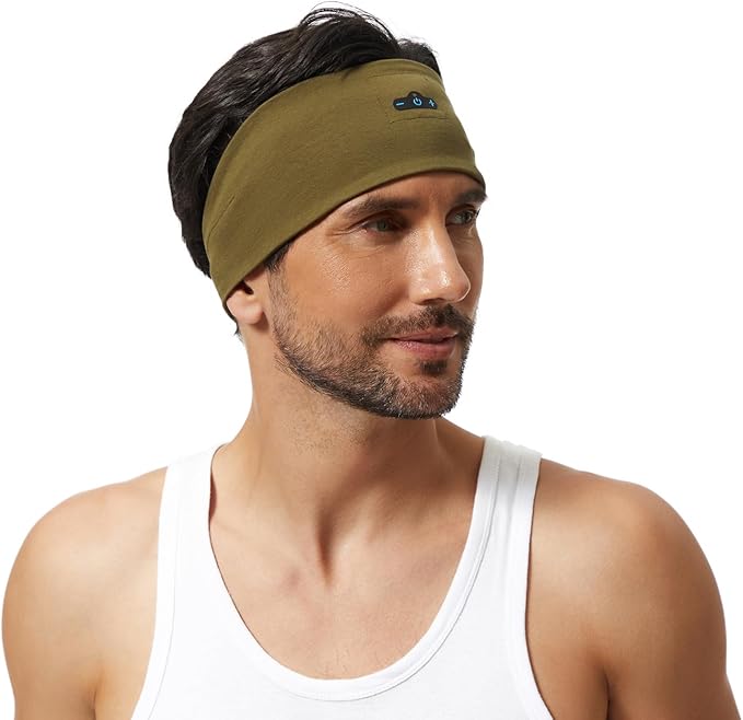 Bluetooth Headband, Bluetooth 5.4 Sleeping Headphones,18 Hours Play Time,HD Stereo, Built-in Microphone, Workout, Running, Sports, Men/Women Gift.(1xGreen