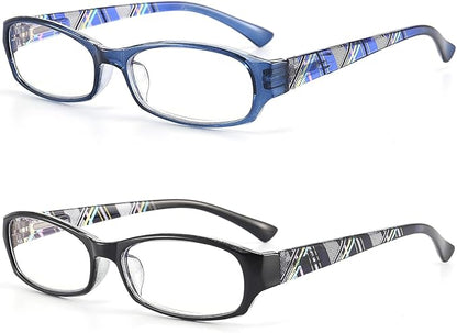 Reading Glasses for Women with Spring hinges 1.50 Lightweight Computer Readers with Blue Light Protection and Case