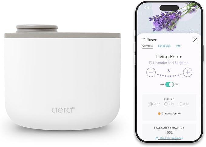 Aera Mini Home Essential Oil Fragrance Diffuser – Waterless Electric Aromatherapy Smart Plug-in, Wi-Fi & App/Alexa Controlled, Hypoallergenic – for Rooms 100-500 sq ft (Capsules Sold Separately)