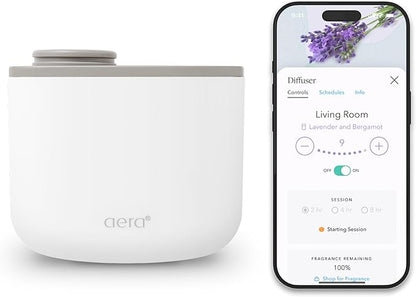 Aera Mini Home Essential Oil Fragrance Diffuser – Waterless Electric Aromatherapy Smart Plug-in, Wi-Fi & App/Alexa Controlled, Hypoallergenic – for Rooms 100-500 sq ft (Capsules Sold Separately)