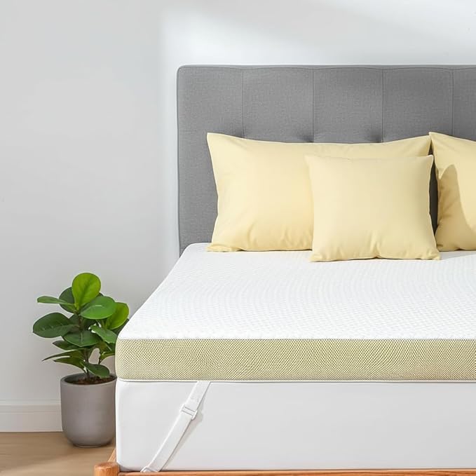 Marsail Twin Size Memory Foam Mattress Topper, 2 Inch Cooling Gel Infused with Soft Cover, CertiPUR-US and Oeko-TEX Certified, Sofa, RV, Camping