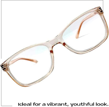 Readerest Blue Light Blocking Reading Glasses (Blush Babe, 1.25 Magnification) Computer Eyeglasses With Thin Reflective Lens, Antiglare, Eye Strain, UV Protection, Stylish For Men And Women