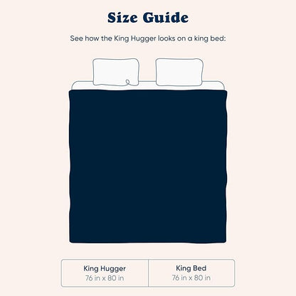 Bearaby Heavy Weight Weighted Ocean Polyfill Hugger Blanket (Moonstone Grey, 25 lbs.)