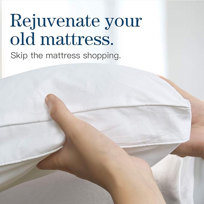 COONP California King Mattress Topper, Extra Thick Pillowtop, Cooling Plush Mattress Pad Cover Cotton Top Bed Topper Protector with 8-21 Inch Deep Pocket