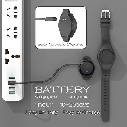 Vibrating Alarm Watch, Water Resistant Potty Training Wristband Rechargeable Medical Reminder Watch with Timer and 15 Daily Alarms (Grey)