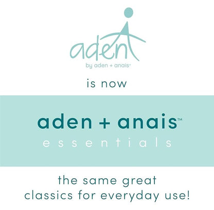 aden + anais Essentials Muslin Swaddle Blankets for Baby Girls and Boys, Newborn Receiving Blanket for Swaddling, 100% Cotton Baby Swaddle Wrap, 4 Pack, Dapper