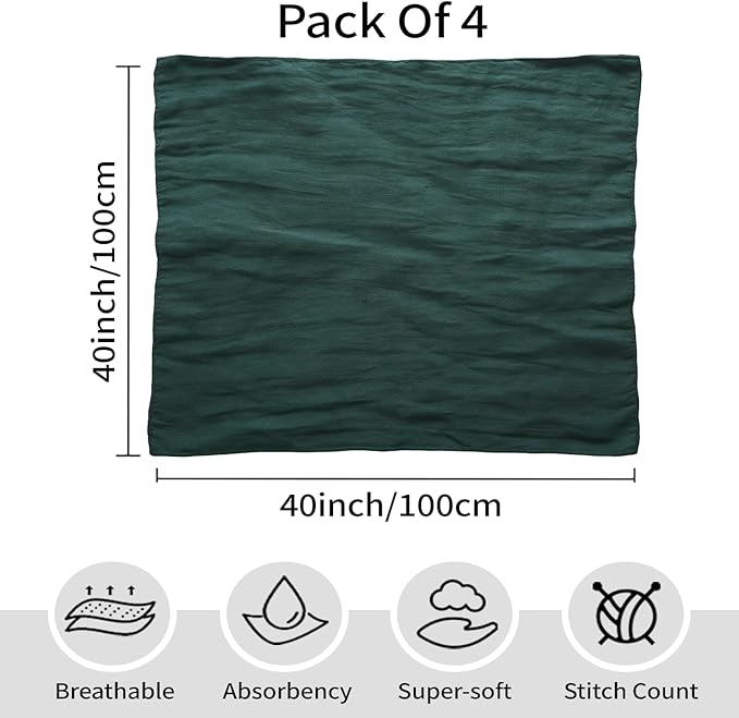 Baby Muslin Swaddle Blankets for Boys and Girls,4-Pack Breathable and Skin-Friendly,Wrap Soft Silky Cotton Muslin Swaddle Blankets/Atrovirens/Green/Apricot White/Grey…