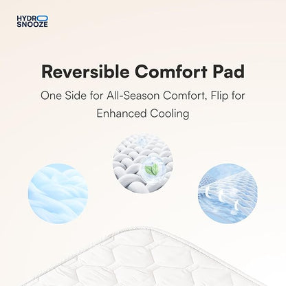 HydroSnooze Water Cooling & Heating Mattress Pad, Temperature Control Bed Cooling System, Cooling Mattress Topper Perfect for Hot Sleepers,Temp Range of 59-131°F, Queen Size (60" W x 79" L)