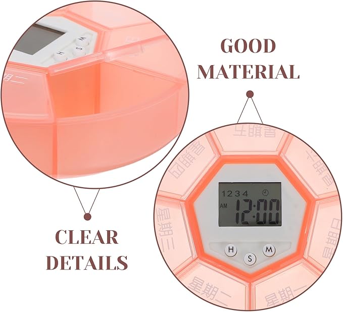 2pcs Travel Pill Case: Automatic Pill Dispenser with Alarm for Elderly - Travel Medication Organizer with Timer Reminder