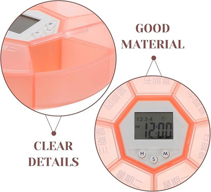 2pcs Travel Pill Case: Automatic Pill Dispenser with Alarm for Elderly - Travel Medication Organizer with Timer Reminder