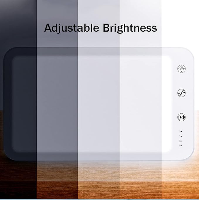Light Therapy Lamp 10000 Lux LED with 3 Light Colours Adjustable Brightness, 4 Timer Settings with Eye Protect Function for Home and Office Use