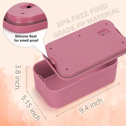Medication Lock Box,Small Lockable Storage Box with Combination Code for Phone,Medicine Safe,Food, Home,Refrigerator,Office,Personal Items,Travel,Gift,Pink