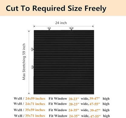 Window Blinds Cordless Blackout No Drill Cut to Size Clip On Stick On Self Adhesive Temporary Blinds Pleated Paper Blinds for Windows Doors Shades for Home Nursery Bedroom Kitchen Bathroom
