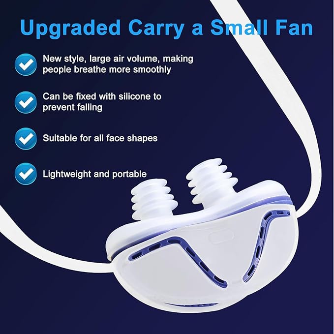 Anti Snoring Device - Mini SleepApnea Devices - Variable Anti Snoring Aid - Upgraded Stop Snoring Solution - Suitable for All Nose Shapes - Blue - P7