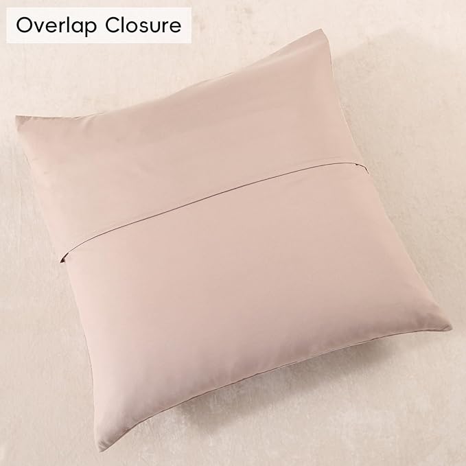 PHF Truly Velvet Euro Sham, 26"x 26",No Insert, 2 Pack Color Gradient Euro Throw Pillow Covers, Ultra Soft Cozy Pillow Covers for Home Decorative, No Shedding, No Pilling, Rose Pink