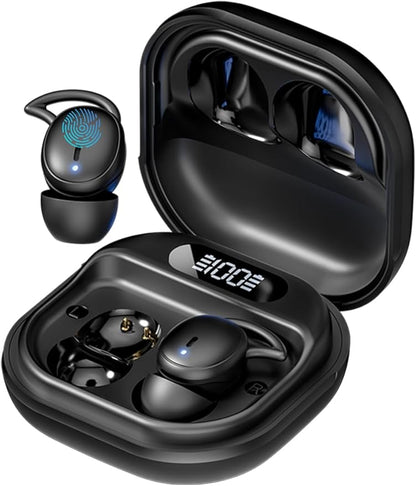 Sleep Earbuds, 5.4 Bluetooth Noise Cancelling Headphones for Sleeping, Ultra Thin Side Sleeper Proof Wireless Earphones with 60H Playback, HD Mic, Touch Control for Home Office Travel-Black