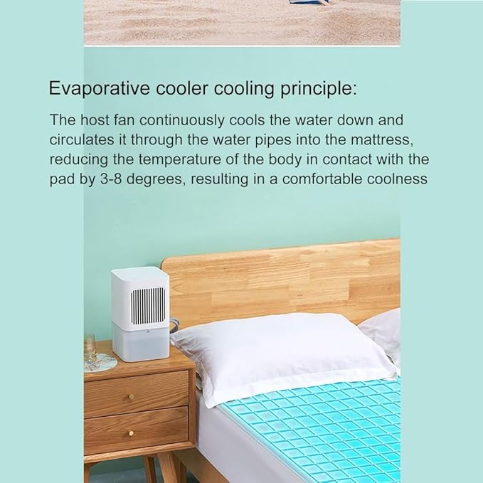 Water-Cooled Mattress Pad with Remote Control, 3-Level Adjustable Cooling, Single or Double Bed Cooling System for Hot Sleepers and Night Sweats,Double Bed