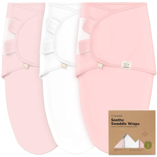 3-Pack Organic Baby Swaddle Sleep Sacks - Swaddles for Newborns, Infant 0-3 Months, Baby Girls, Boys, Soft & Snug Newborn Sleep Sack, Nursery Swaddling Blankets (Candy, OS)