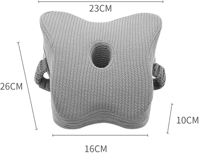 Upgrade Knee Pillow for Side Sleepers with Elastic Strap, Memory Foam Leg Pillow, Ideal for Spine Alignment, Hip, Back & Joint Pain Relief - for Better Sleeping with Breathable & Washable Cover