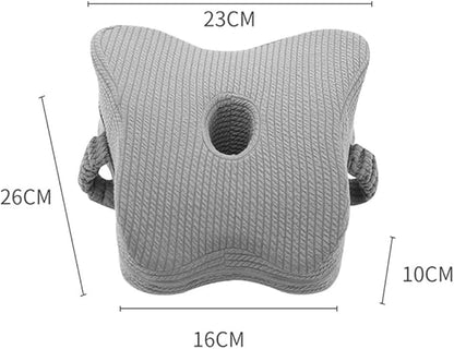 Upgrade Knee Pillow for Side Sleepers with Elastic Strap, Memory Foam Leg Pillow, Ideal for Spine Alignment, Hip, Back & Joint Pain Relief - for Better Sleeping with Breathable & Washable Cover