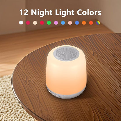 White Noise Machine Easysleep Baby Sound Machine for Sleeping with 12 Night Light Colors 30 Soothing Sounds 4 Timer Portable Sleep Machine for Baby Adults, Smart App Control, Touch Control
