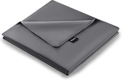 ZonLi 60"x80" Grey Duvet Cover, Oeko-texCertified 100% Cotton, Queen Size RemovableDuvet Cover for Weighted Blanket
