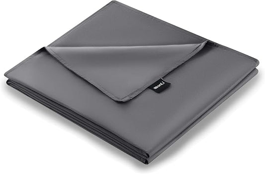 ZonLi 60"x80" Grey Duvet Cover, Oeko-texCertified 100% Cotton, Queen Size RemovableDuvet Cover for Weighted Blanket