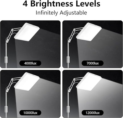 SUXIO Light Therapy Lamp - 12000 LUX Therapy Lights, Happy Lamp with Remote, Light Box Therapy with 3 Timer & 4 Brightness, LED UV-Free Daylight Lamp Perfect for Home
