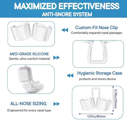 Anti Snoring Devices, Nose Vents Opener for Men and Women, 3-Gear Adjustable Fit, Individually Packaged & Portable, Helps Improve Airflow – 4 Pack