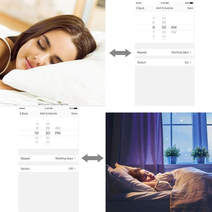 Smart LED Ceiling Light, 48W WiFi Control Voice Remote Dimmable Ceiling Lamp with Memory Function, for Bedroom Home IFTTT Compatible