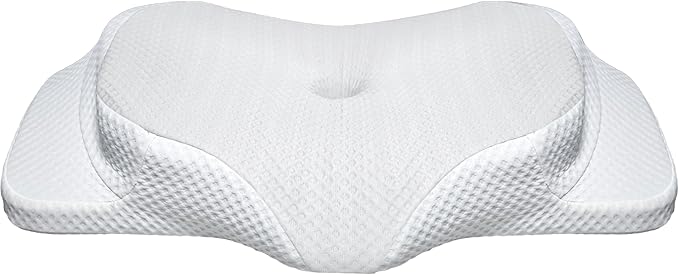 RestAssured Cervical Neck Pillow - Ergonomic Memory Foam Bed Pillows for Sleeping, Neck Pillows for Pain Relief, Back and Side Sleeper Pillow