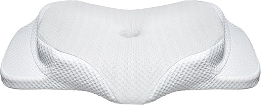 RestAssured Cervical Neck Pillow - Ergonomic Memory Foam Bed Pillows for Sleeping, Neck Pillows for Pain Relief, Back and Side Sleeper Pillow