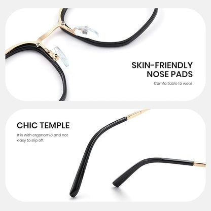 Cyxus Blue Light Glasses for Woman, Fashion Computer Glasses on Office Reduce Eye Strain Anti Migraine for Working Reading