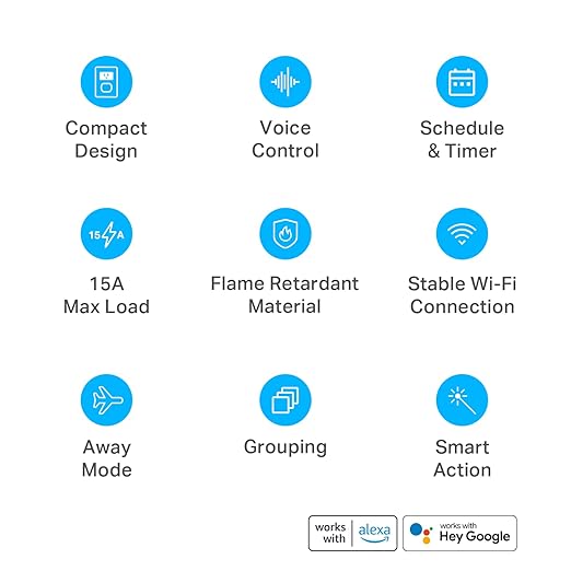 Kasa Smart Plug Ultra Mini 15A, Smart Home Wi-Fi Outlet Works with Alexa, Google Home & IFTTT, No Hub Required, UL Certified, 2.4G WiFi Only, 2 Count (Pack of 1)(EP10P2) , White
