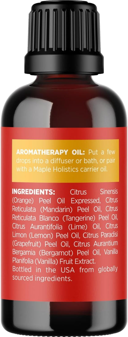 Citrus Essential Oils Blend for Diffuser - Invigorating Citrus Oil Diffuser Essential Oils with Energizing Lemon Orange and Lime Essential Oil - Pure Aromatherapy Oils for Diffuser Citrus Blend Oil