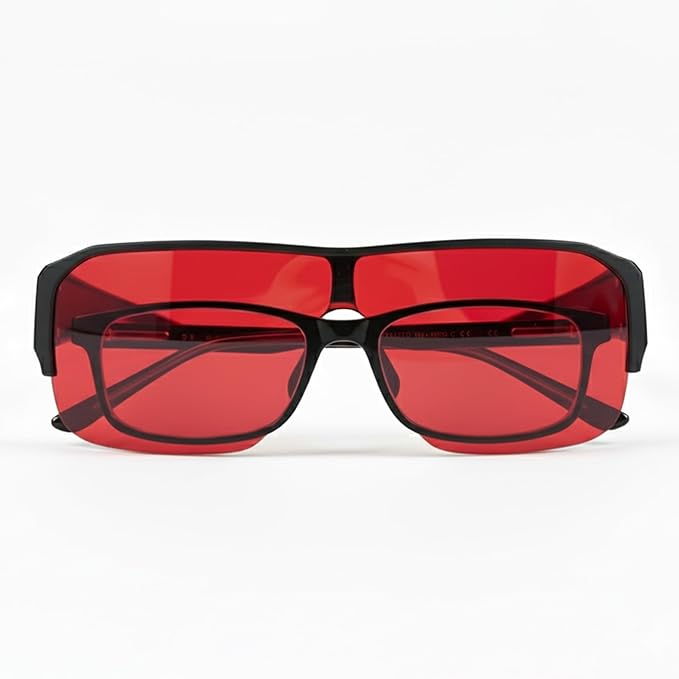 100% Fitover Blue Light Blocking Glasses - Better Sleep Eye Strain Protection - Computer Gaming Women Men